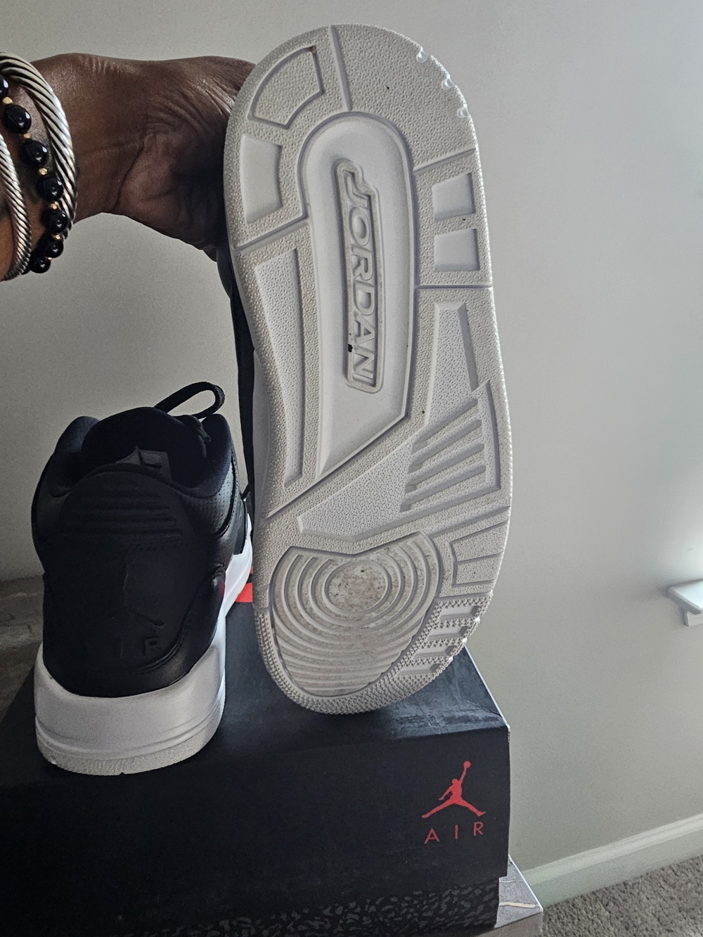 Jordan 3 Retro Black and White Low-Top Sneakers - Picture 5 of 8